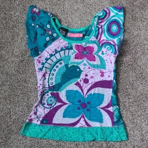 Desigual bird tee, size 5 6